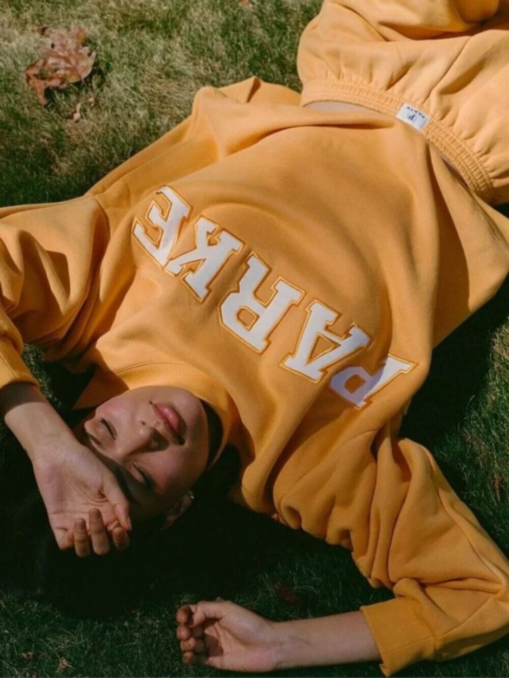 Parke Hometown Varsity Mockneck Sweatshirt - Apricot - Size L/XL